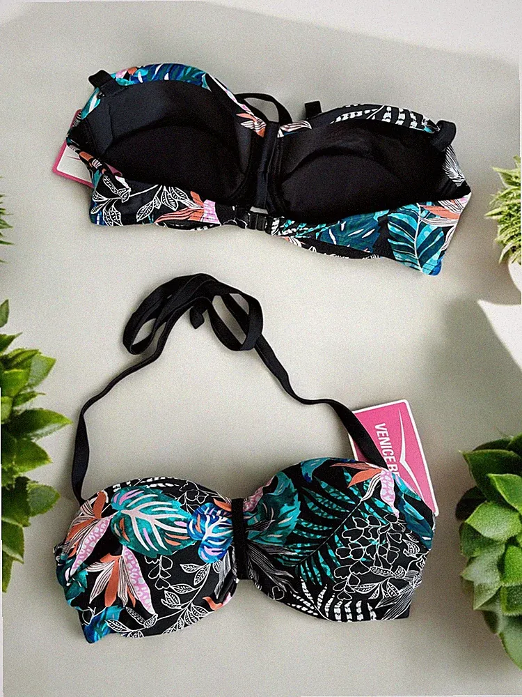 Damen Bikini Oberteil Gr. 36 mit Cup D Venice Beach Bademode Schwimm-Bade-BH