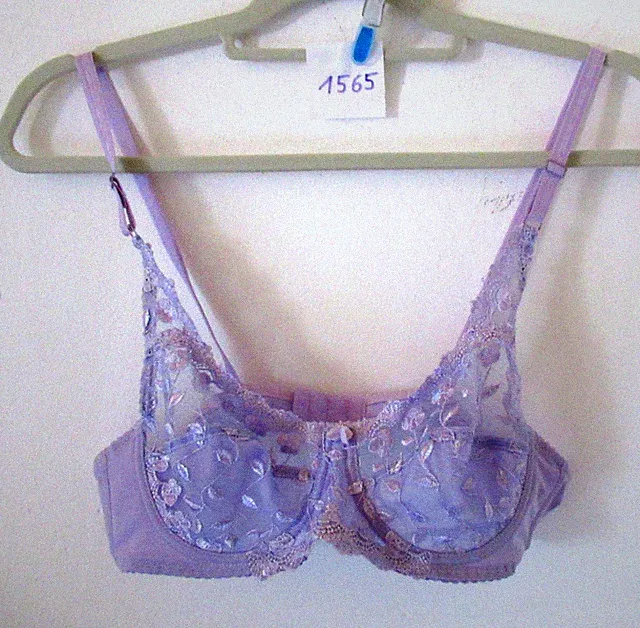 Damen Bügel- BH, 85 B, Länge 76 cm (siehe Foto) helllila mit Spitze und eingesti