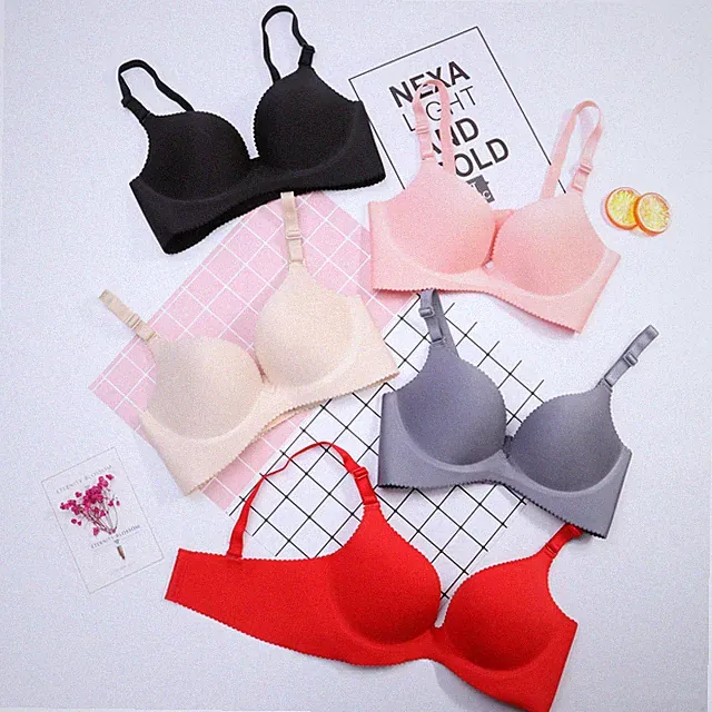 Damen Bügel Push Up Nahtlos BH Sexy Bralette Glättend Unterwäsche