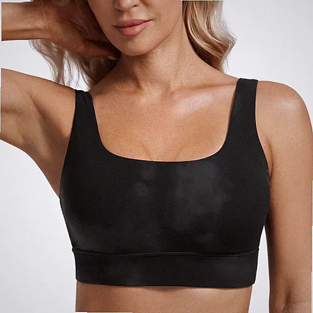 Damen Butterluxe Sport BH U Back Ohne Buegel Große Brüste Fitness Yoga BH Top...