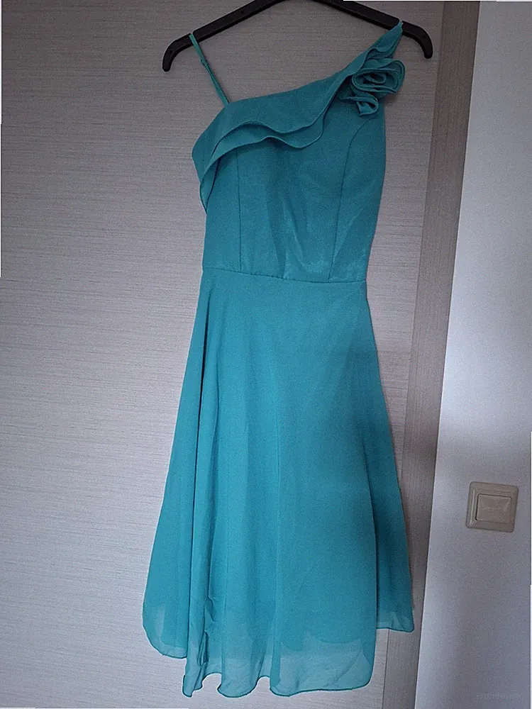 Damen (Fest,Urlaub) Kleid mit Vorgeformte Schalen BH ,gr.40, türkis