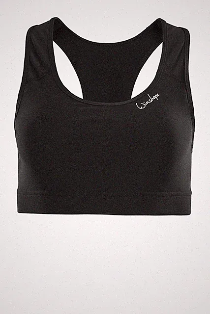 Damen Fitness Freizeit Bustier Functional SportBH SB101, schwarz, AllFit Style
