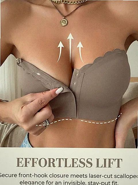 Damen Front Verschluss BH Trägerloser, nahtloser Bandeau BH für jeden Billig24