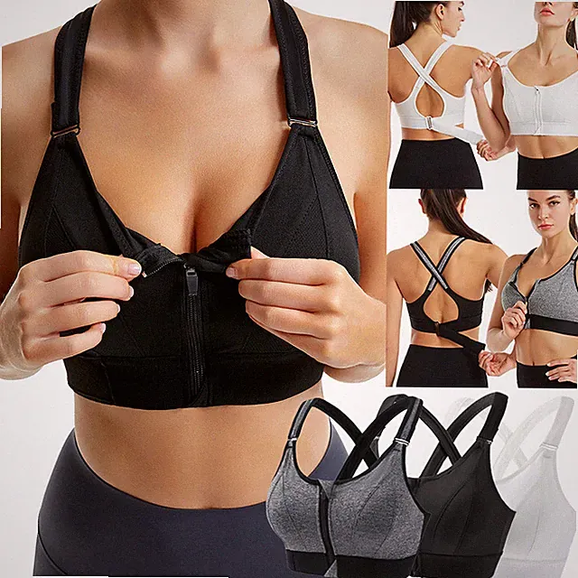 Damen Gepolsterter Sport-BH verstellbar starker Halt Yoga Fitness Damen Bustier