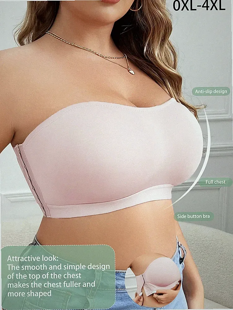 Damen Große Größen Seitenverschluss BH, weicher & bequemer drahtloser Billig24