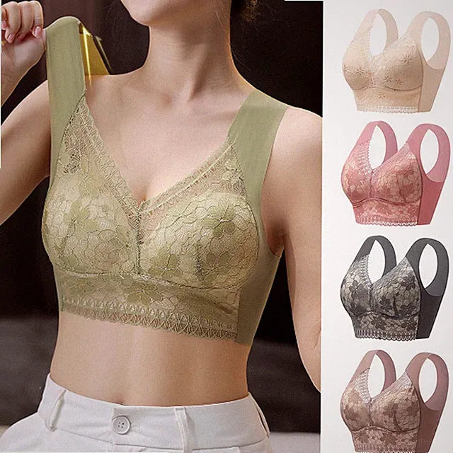 Damen Nahtlos .Sport Komfort Push Up Yoga Mesh Fitness Bustier