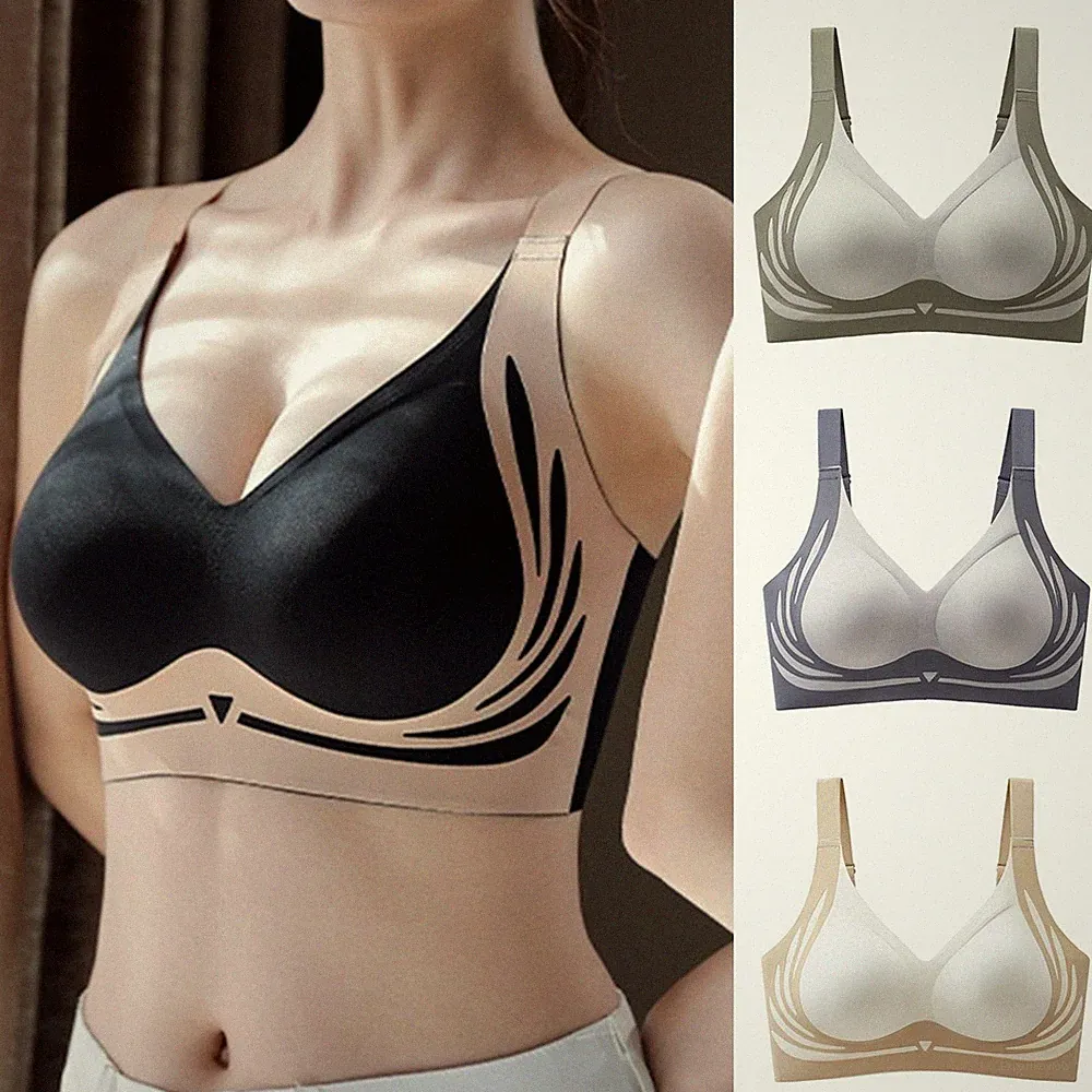 Damen Nahtloser BH in Schwarz Weiß Blau Grün - Neckholder Style Vollschale
