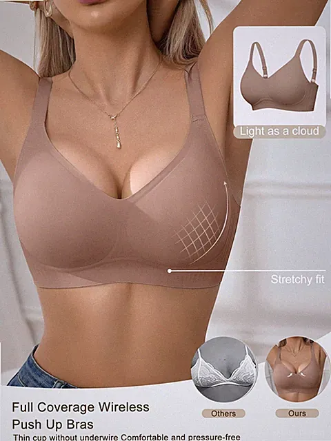 Damen nahtloser Gelee Gel BH mit abnehmbaren Pads Bequem und stilvoll Billig24