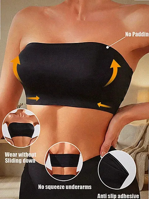 Damen nahtloser strapless Bandeau BH bügellos und rückenfrei für den Billig24
