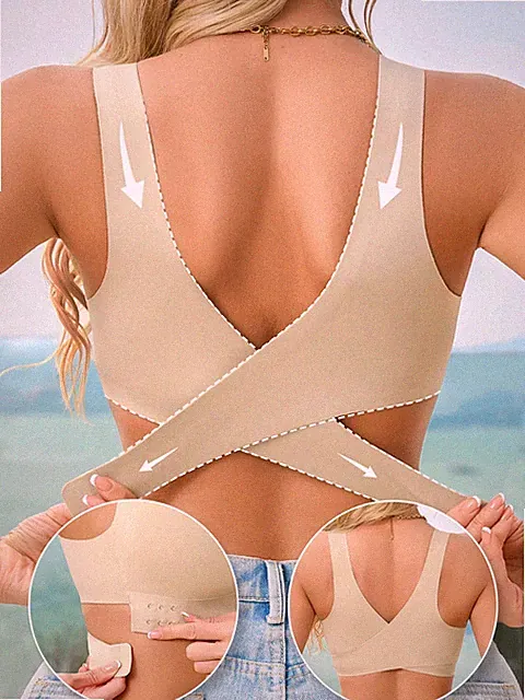 Damen nahtloser, ungepolsterter Bandeau BH mit elegantem Billig24