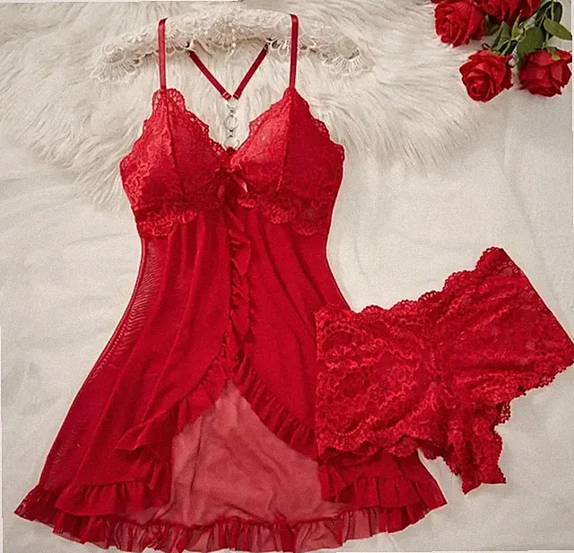 Damen ,Negligé Nachthemde , Dessous,Nachtwäsche 🌹💖