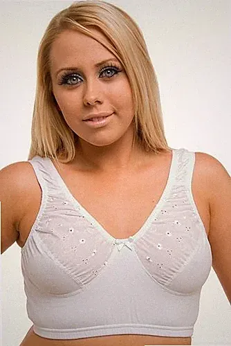 Damen Neu Pull On BH Schlaf BH Weste Übergröße 34 bis 52 Weiß Schwarz & Nude Neu.