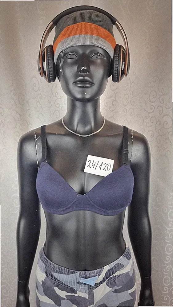 Damen Push Up BH Dunkel Blau 34 B Baumwolle Art 24/120