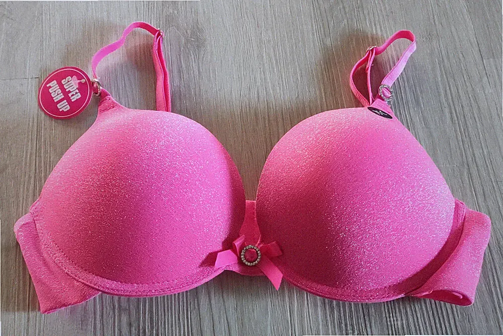 Damen Push-up-BH Super Push-up Effekt GR.75C 75B pink NEU mit Etikett