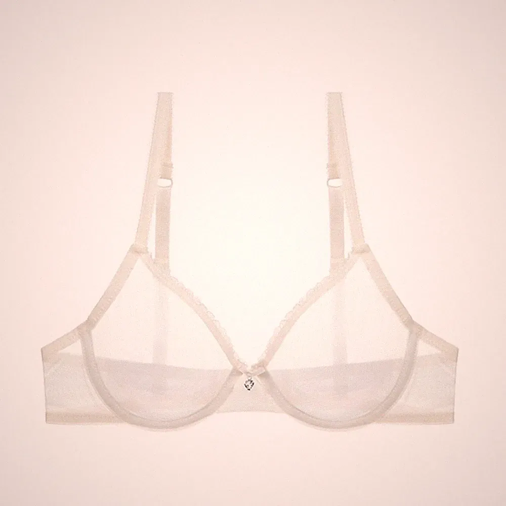 Damen Push Up BH Transparent Bustier Büstenhebe Bralette Bügel BH Nachtwäsche