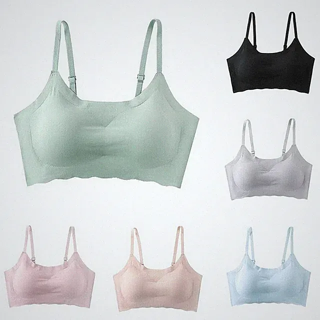 Damen Push Up Bra Fitness Yoga Sport BH Seamless Bustier Unterwäsche Nahtlos