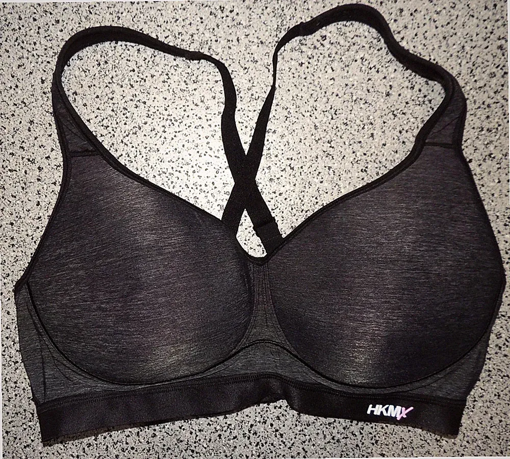 Damen Schalen-BH Grau Flammgarn Überkreuzträger 80C