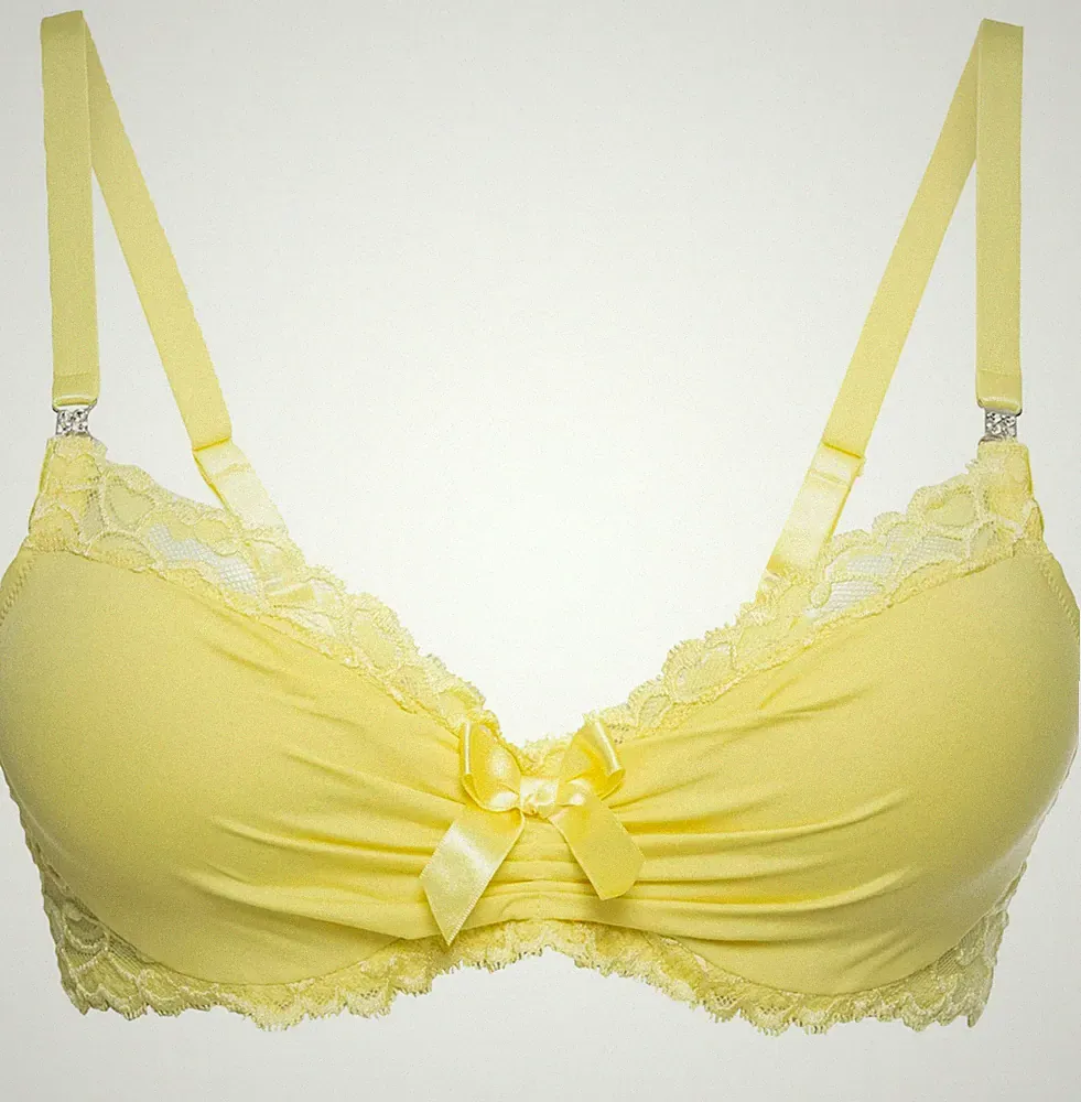 Damen Schalen-BH mit Bügel Gelb Neu