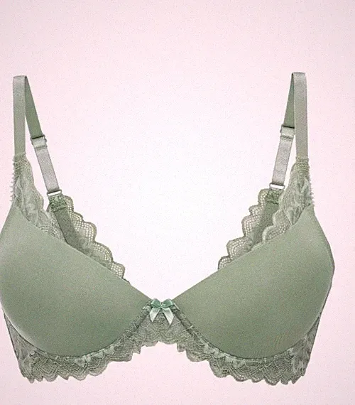 Damen Schalen-BH mit Bügel Moosgrün Neu