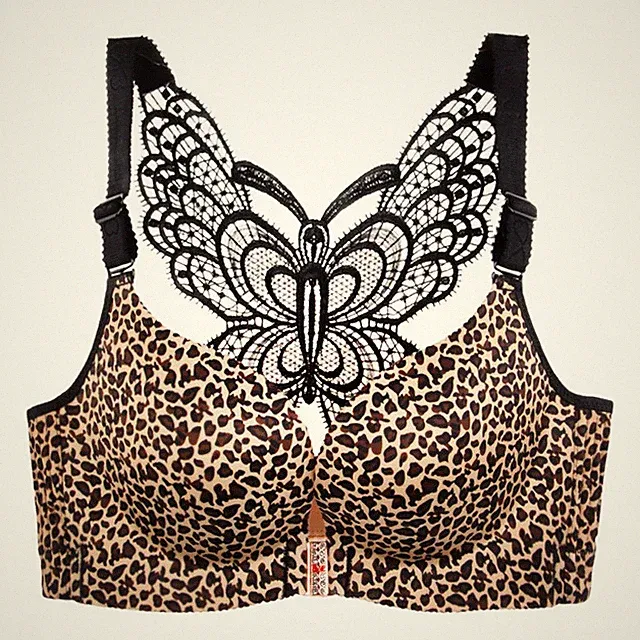 Damen Schmetterling Unterwäsche Sexy Hautfreundlich Nahtlos Frontverschluss BH