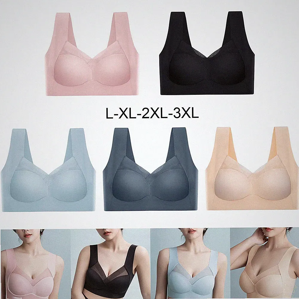 Damen Seamless BH Bruststraffung bequem ohne Bügel Seamless Bralette