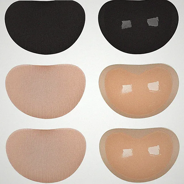 Damen Selbstklebende Einlagen KlebeBHPads, Stil 1 2 Beige 1 Schwarz, Medium