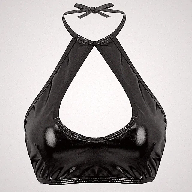 Damen Sexy Hebe BH Push Up Neckholder Büstenhebe Dessous Spitzen Bügel-BH Bra
