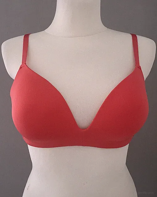 Damen Soft Schalen-BH ohne Bügel 80 C Orange-rot Neu