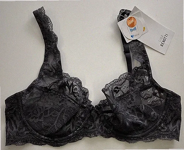 Damen SPITZEN BH Größe 75 B Mädchen Gina Benotti Bügel BH dunkelgrau