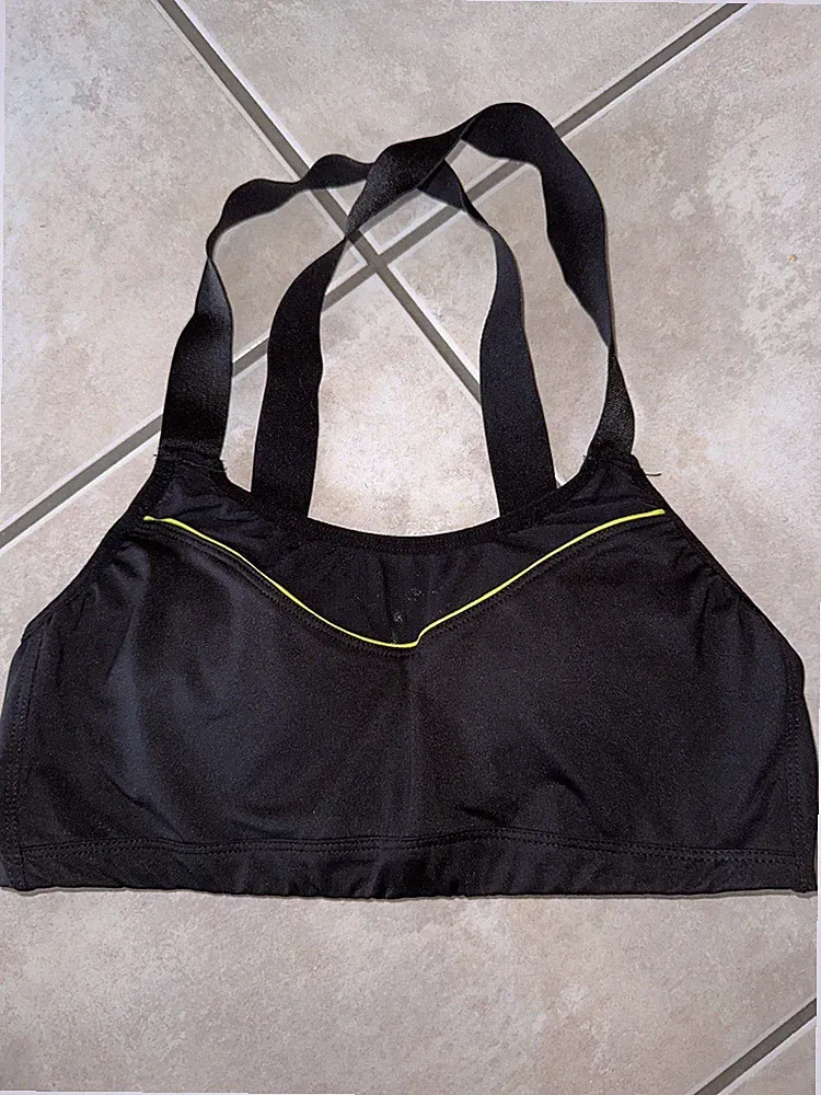 Damen Sport BH bügellos atmungsaktiv elastisch für Yoga Fitness Alltag, Gr. S