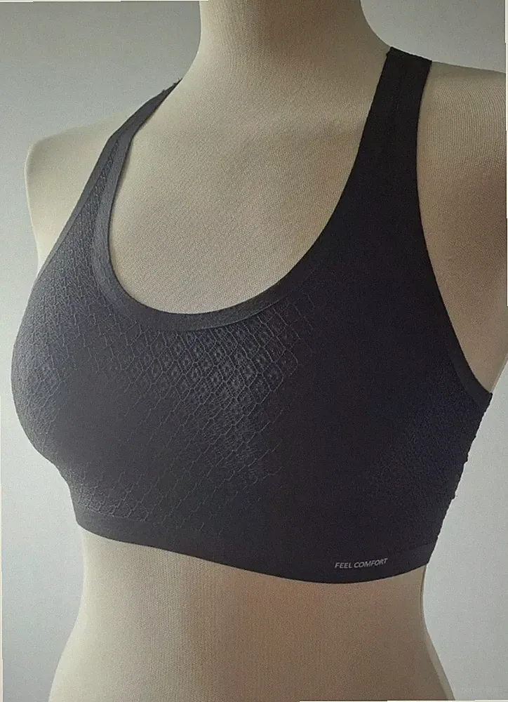Damen Sport BH Bustier schwarz 34-44 Ringer Top neu 481