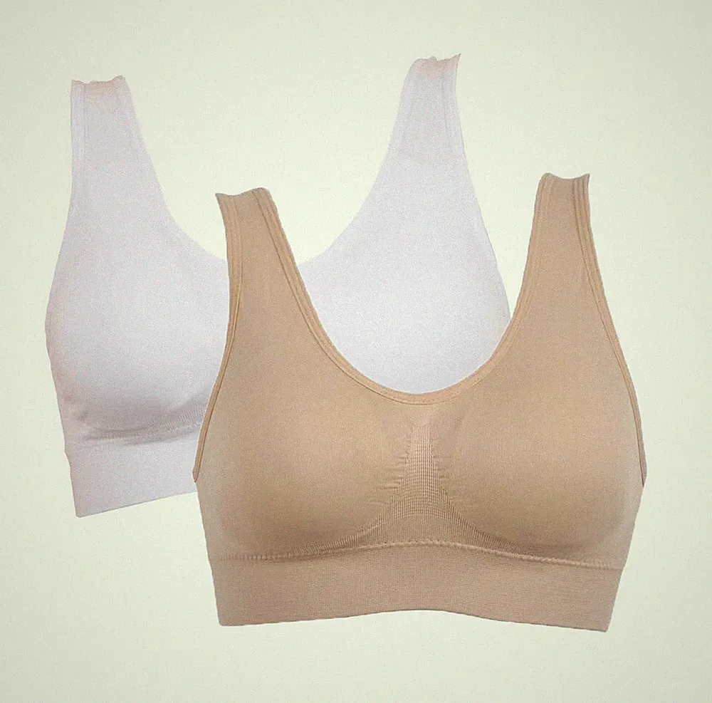 Damen Sport BH Bustier Unterwäsche ohne Bügel klassisch Push up Yoga Top elastis