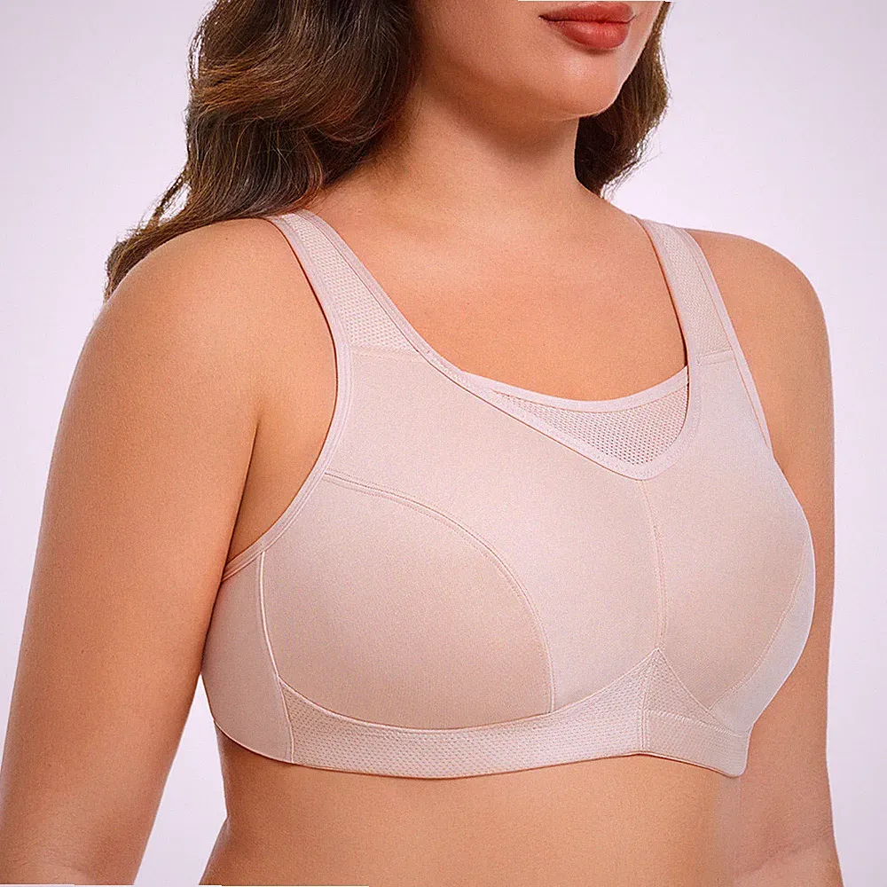 Damen Sport BH ohne Bügel Nicht Gepolstert High Impact Bustier Halt Joggen BH