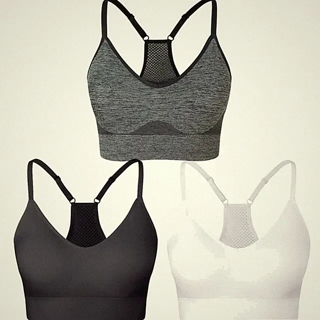 Damen Sport BH Set Racerback Yoga Bustier Fitness Training Schwarz Grau
