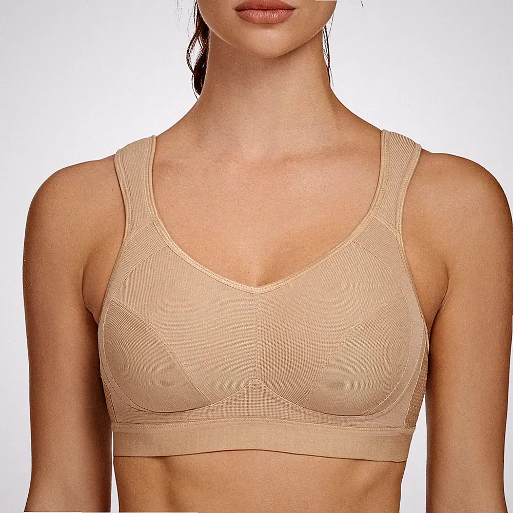 Damen Sport BH Starker Halt Große Brüste Acvive High Support Lauf Fitness Yog...