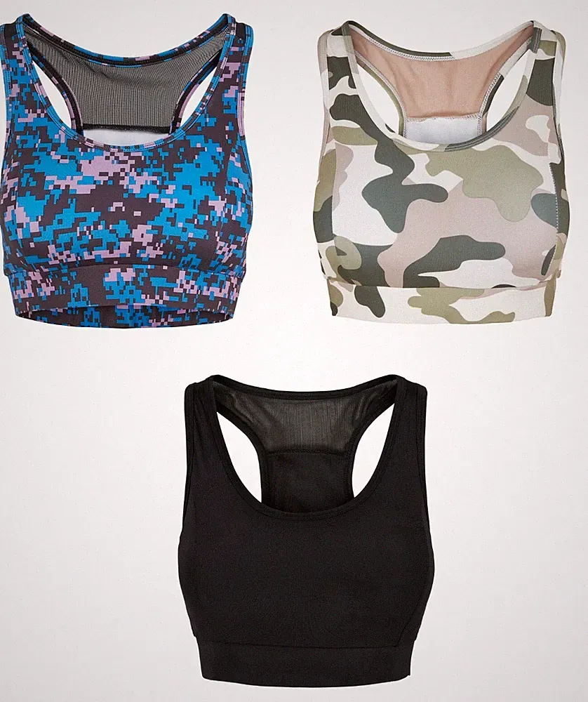 Damen Sport BH Urban Classics Tech Mesh Camo XS S M L XL XXL 3XL 4XL 5XL TB4070