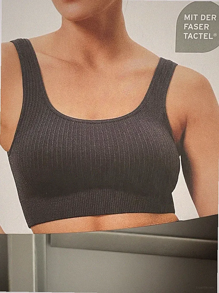 Damen Sport Bustier Gr. L 44/46 Dunkelgrau