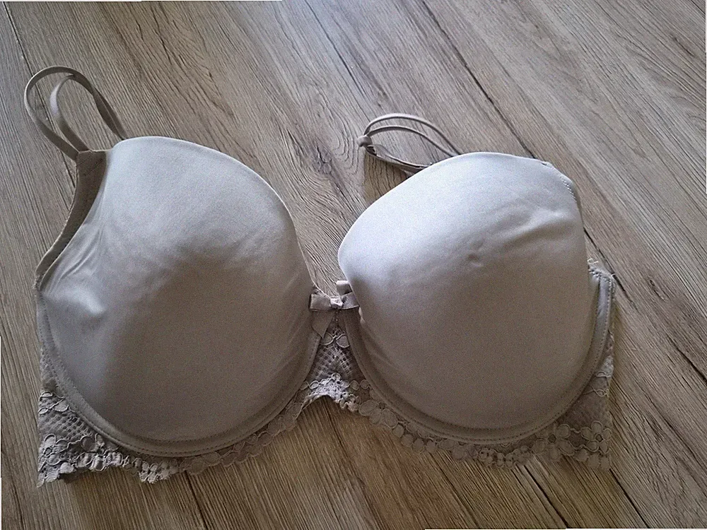 Damen Strech - Push-Up-BH - Beige - Gr. 90 D - NEU