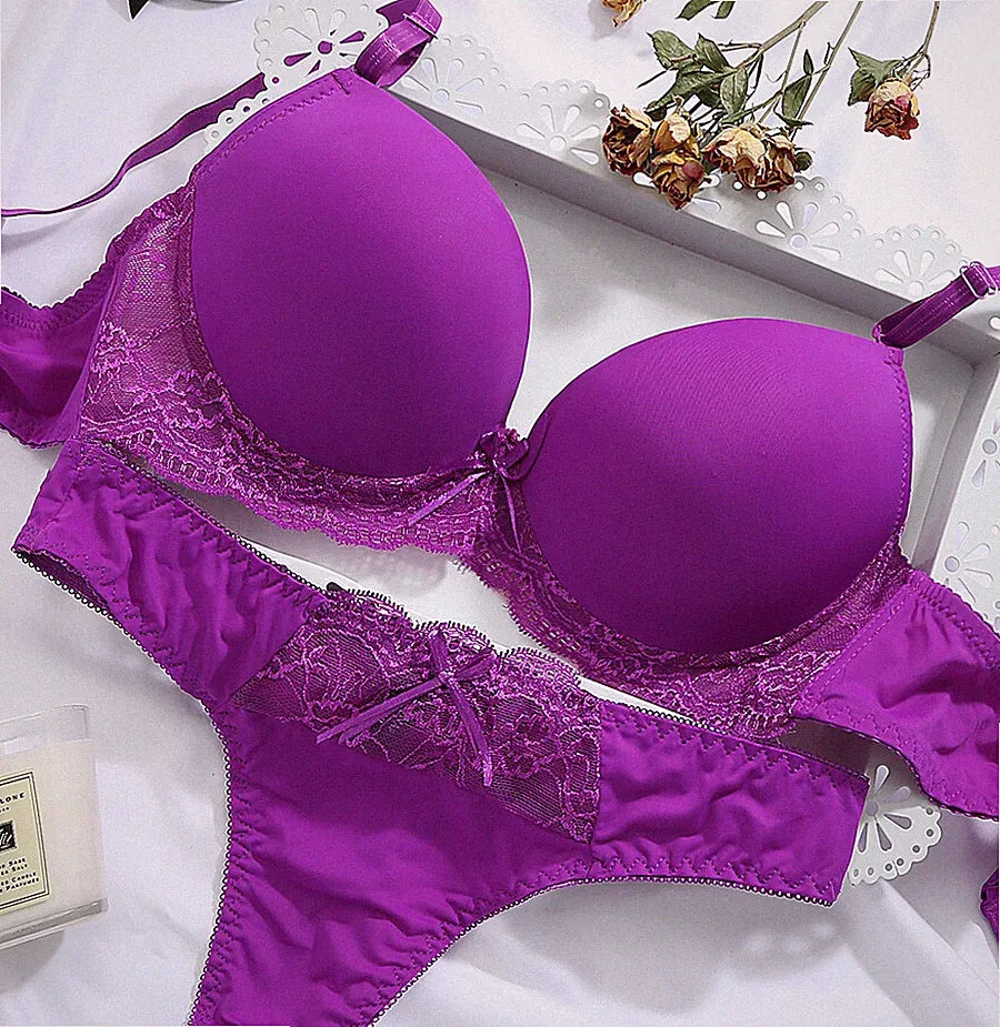Damen Super Push Up BH-Set Dessous Unterwäsche Slips BH Set 75-90 B C D E F