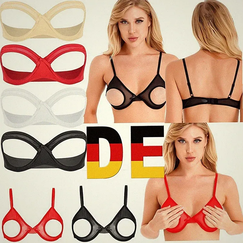 Damen Trägerloser Hebe Bh Dessous Büstenhebe Offen Push Up Ausgehöhlte Bustier