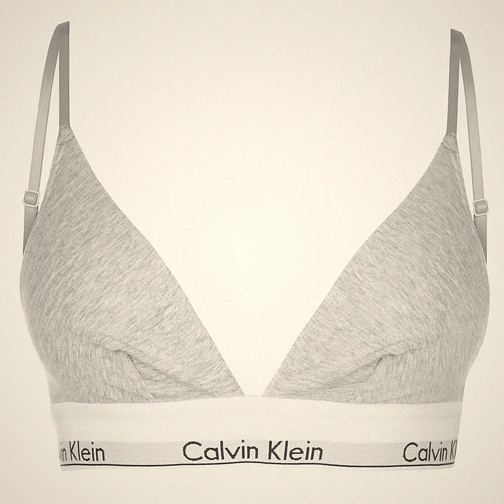 Damen Triangel BH Calvin Klein Ungefüttert Grau M Triangle Unlined