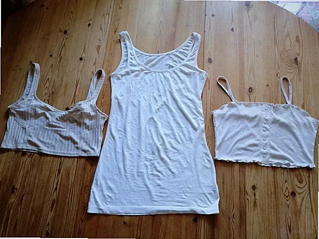 Damen Unterhemd Bandeau Bustier Kurztop Gr. S 38 40 weiß
