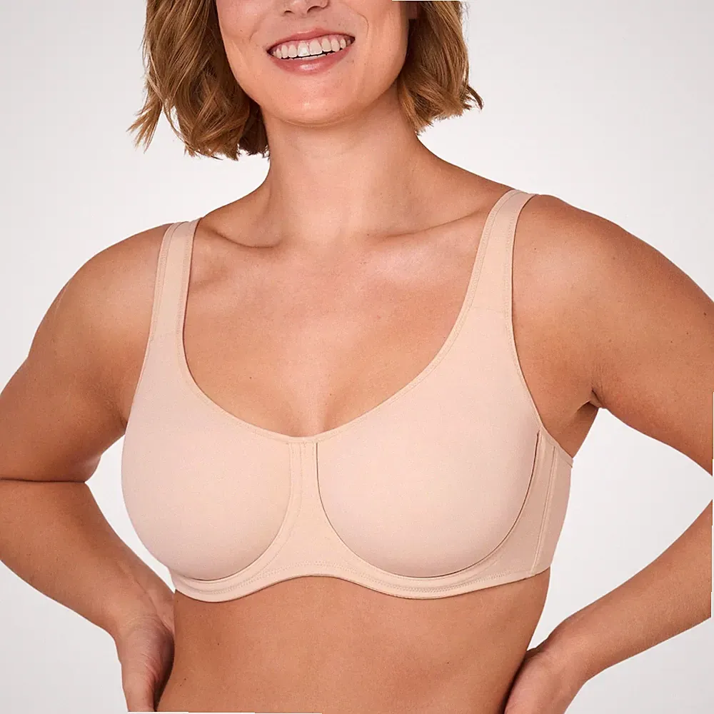 Damen Voller Bedeckung Bügel BH Große Größen Soft Ungefütterter Tshirt BH Bei...