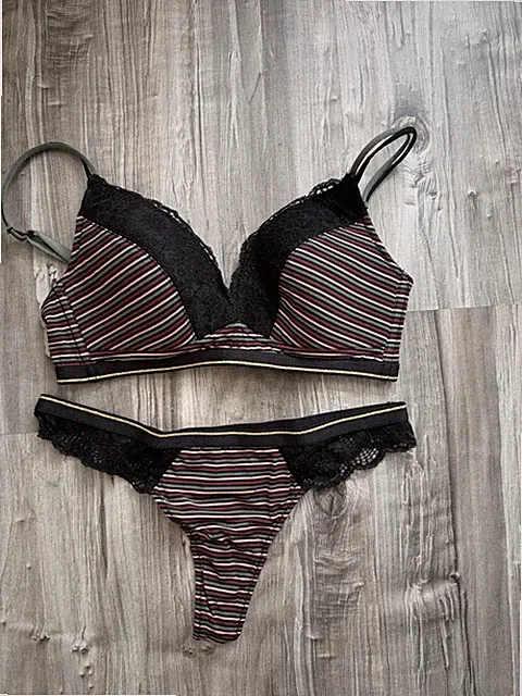 Damen-Wäsche-Set EDC by Esprit Schwarz Bunt Gr. S