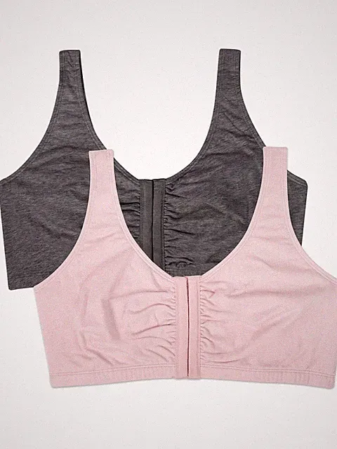 DamenSportBH mit Frontverschluss, Rosa, Grau Blushing Rose/Charcoal Heather 2...