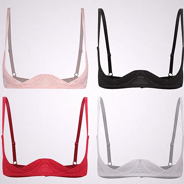 DE Damen Hebe BH Offene Brüste Push Up 1/4-Körbchen Bügel-BH mit verstellbaren