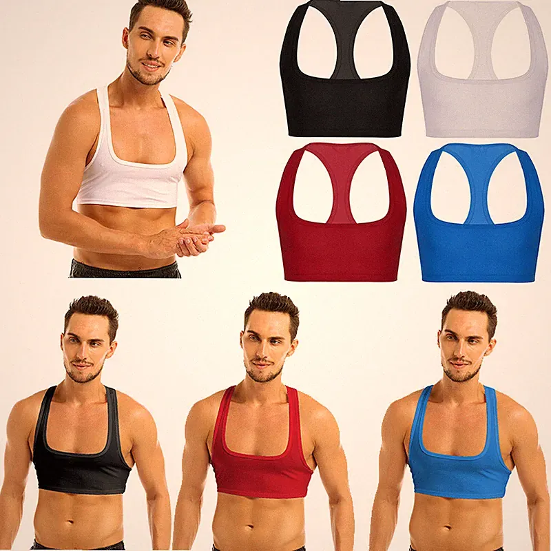 DE Herren Sport BH Training Tank Top Reizwäsche Unterwäsche Dessous Weste Club