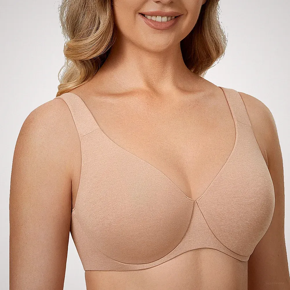 Delimira Damen Minimizer BH Übergröße ungepolstert 34G, Oatmeal Heather