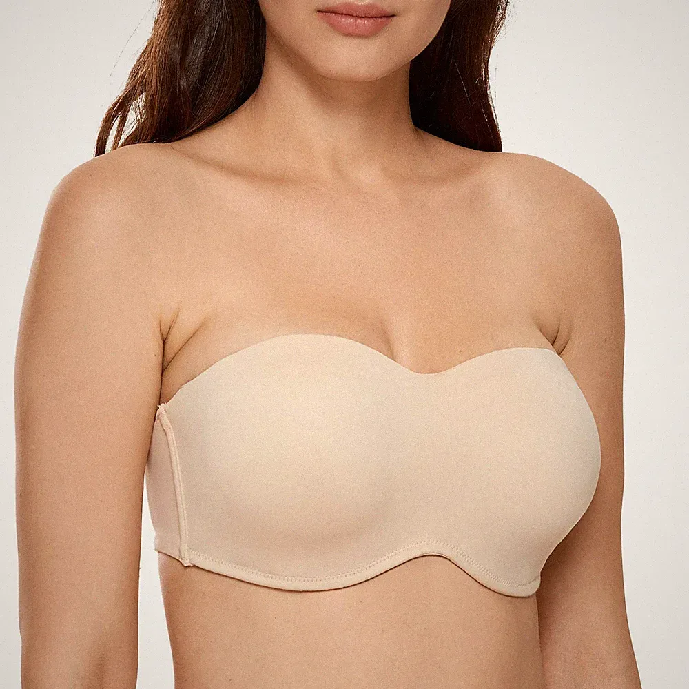 Delimira Damen Trägerloser BH Bügel Ungepolstert Minimizer Übergröße Bandeau