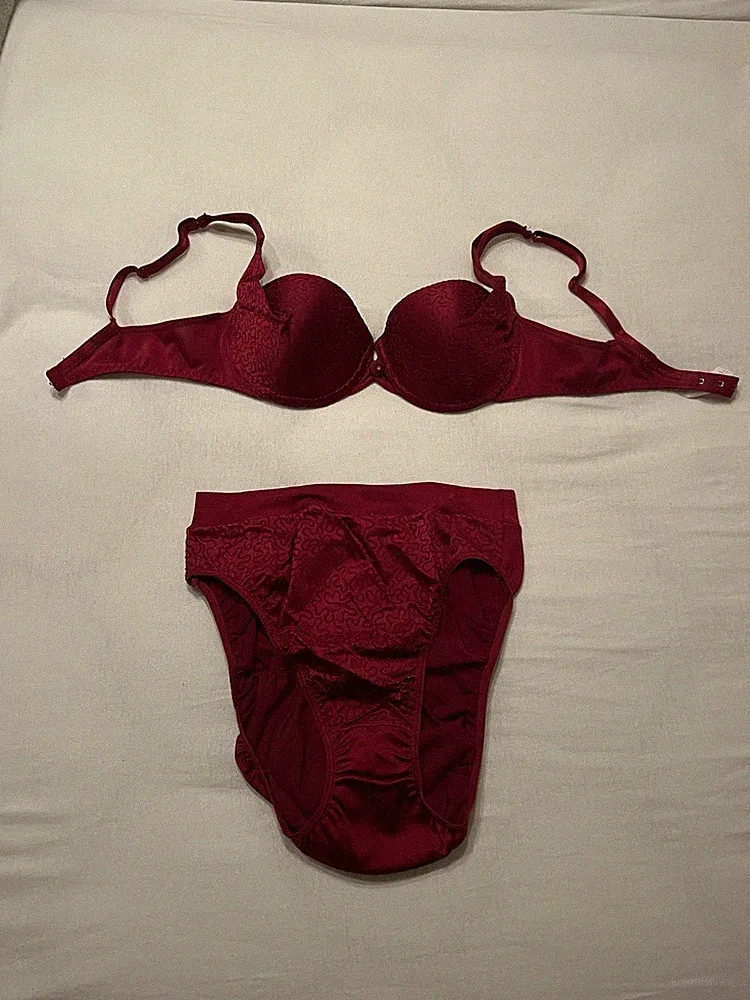 Dessous Lejaby Set Bügel-BH, Slip Gr. 3 40/42 & BH 75B Farbe Rot